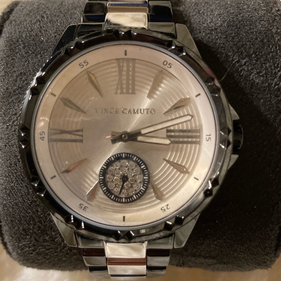 Vince Camuto Black and Silver Bracelet Watch - Picture 3 of 6